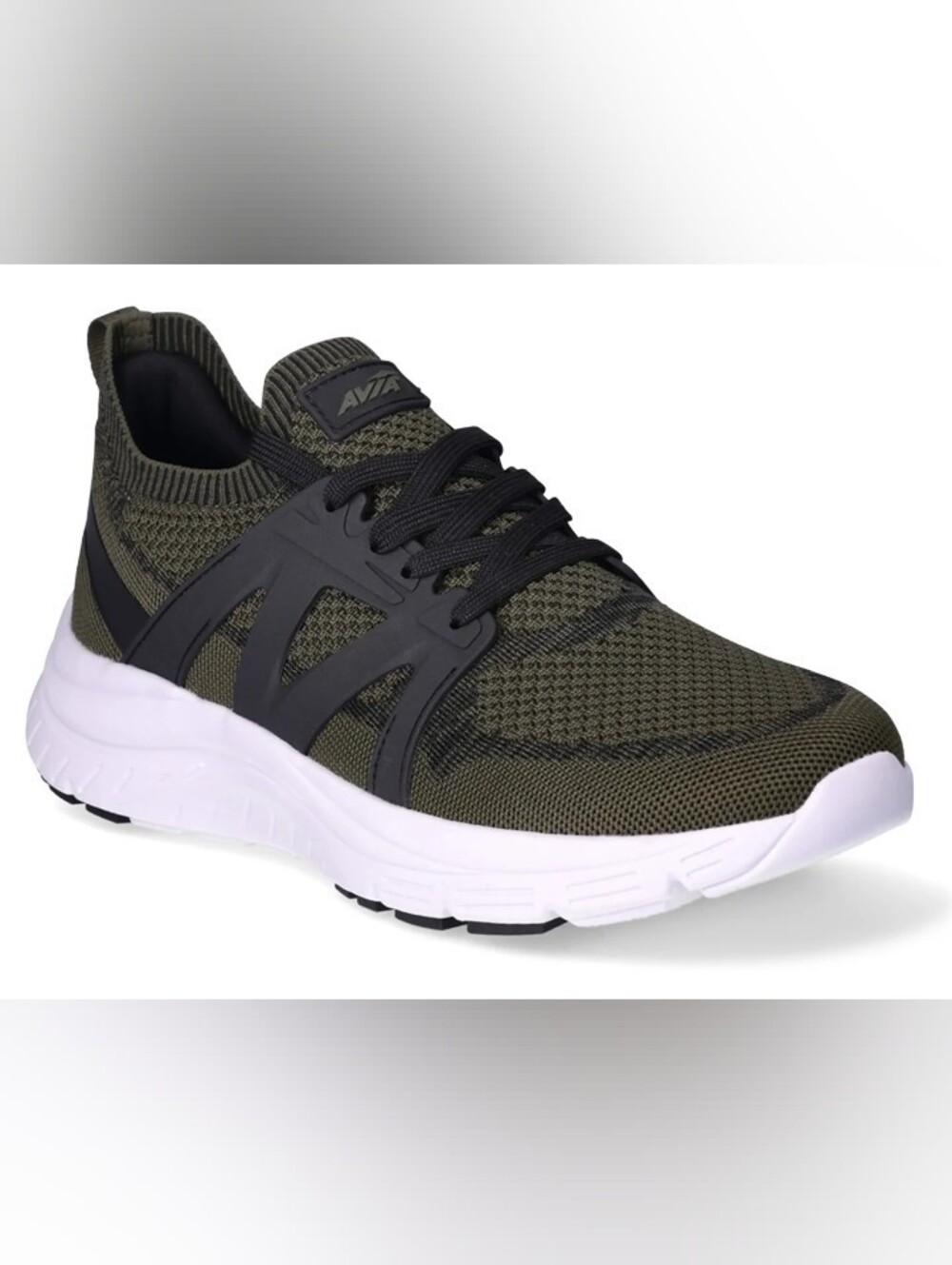 Avia Men's Quickflash Running Sneakers.  Olive w/ Black Trim   Various Sizes NWT